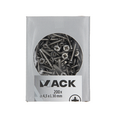 Mack 1020238 - spaanplaatschroef vz kop inox a2 200 st 4,5 x 30 mm | 2 stuks