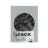 Mack 1020244 - spaanplaatschroef vz kop inox a2 100 st 5,0 x 40 mm | 2 stuks