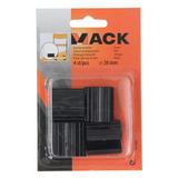 Mack 1047775 - buisdop kunststof zwart ø 20 mm 4 st pcs | 6 stuks