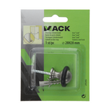 Mack 1047647 - deurstop cilindermodel inox look ø 28h28 mm 1 st pc | 6 stuks