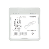 Mack 1006846 - 1 karabijnhaak+veer verzinkt bl 40x4mm | 5 stuks