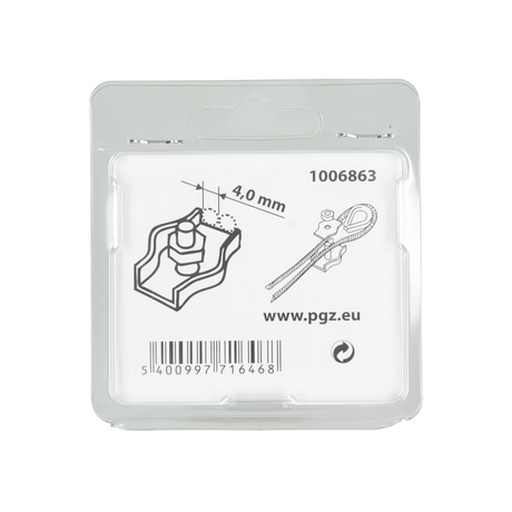 Mack 1006863 - 2 staaldraadklemmen simplex verzinkt 4mm bl | 5 stuks