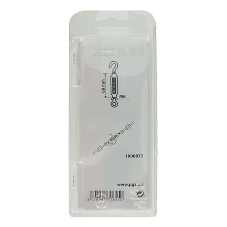 Mack 1006872 - 2 spanners: oog + haak verzinkt m6x60mm bl | 5 stuks