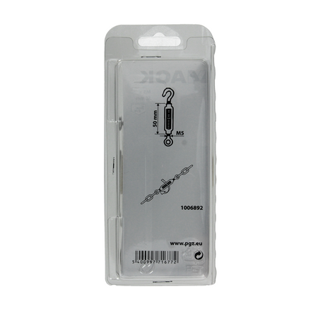 Mack 1006892 - 2 spanners: oog+haak inox5mmx50 bl | 5 stuks