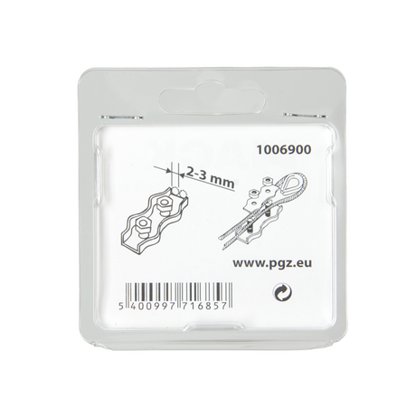 Mack 1006900 - 2 staaldraadklemmen duplex verzinkt 2-3mm bl | 5 stuks