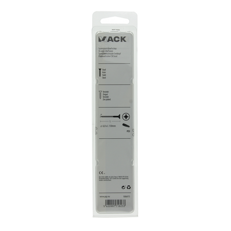 Mack 1006975 - spaanplaatschroef vz kop geelverzinkt 4st 6 x 130mm | 5 stuks