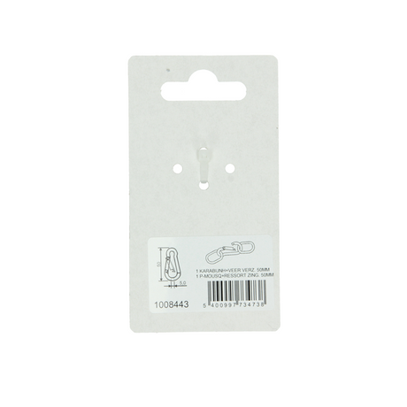 Mack 1008443 - 1 karabijnhaak + veer 5 x 50mm verzinkt | 10 stuks