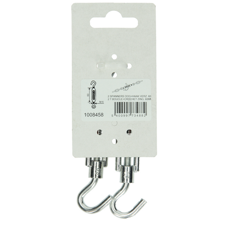 Mack 1008458 - 2 spanners oog + haak m6 x 60mm verzinkt | 10 stuks