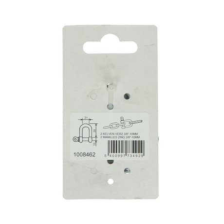 Mack 1008462 - 2 kelven recht 10mm verzinkt | 10 stuks