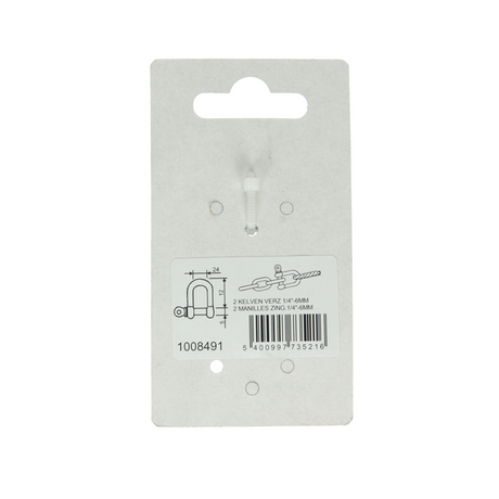 Mack 1008491 - 2 kelven recht 6mm verzinkt | 10 stuks