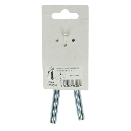 Mack 1008554 - 2 oogbouten + moer m10 x 80mm verzinkt | 10 stuks