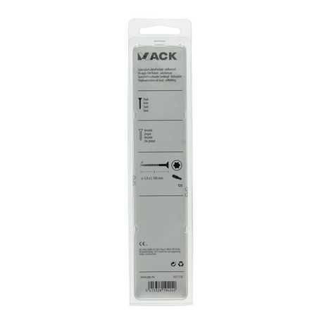 Mack 1017318 - spaanplschr.vzkop-zelfb. geelverz. 4 st 5,0 x 100 mm | 5 stuks