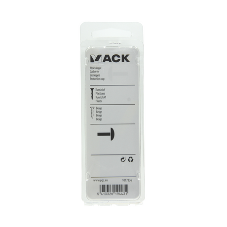 Mack 1017336 - afdekkapje kunststof beige 40 st | 10 stuks