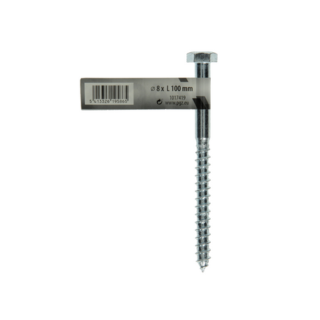 Mack 1017419 - houtdraadbout staal verzinkt 1 st 8 x 100 mm | 10 stuks