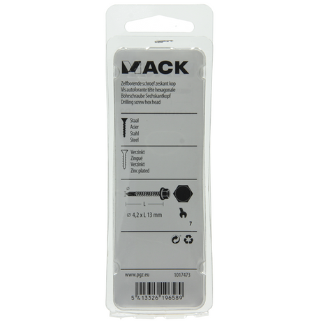 Mack 1017473 - zelfborende schroef zesk.kop verz. 30st 4,2 x 13 mm | 10 stuks