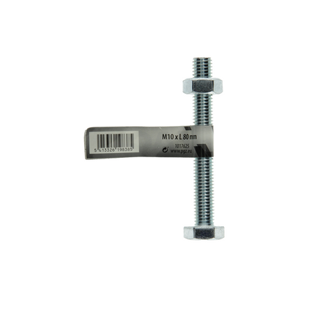 Mack 1017625 - tapbout + moer staal verzinkt 1 st m10 x 80 mm | 10 stuks