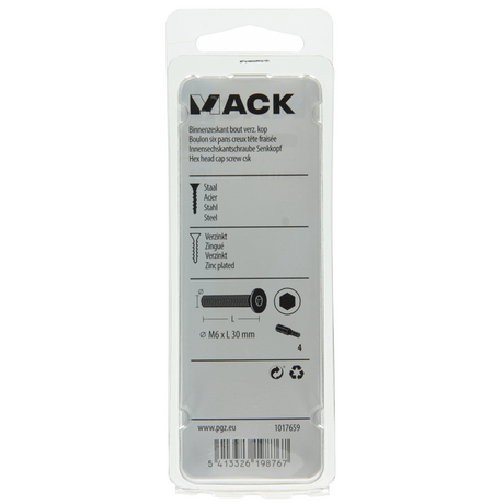 Mack 1017659 - binnenzeskant bout verz. kop verz. 6 st m6x30 | 10 stuks