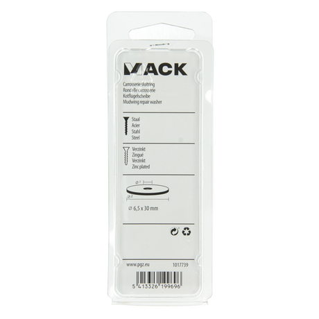 Mack 1017739 - carrosserie sluitring verzinkt12 st 6,5 x 30 mm | 10 stuks