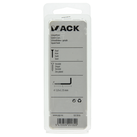 Mack 1017818 - schroefduim staal verzinkt 15 st 3,0 x 35 mm | 10 stuks
