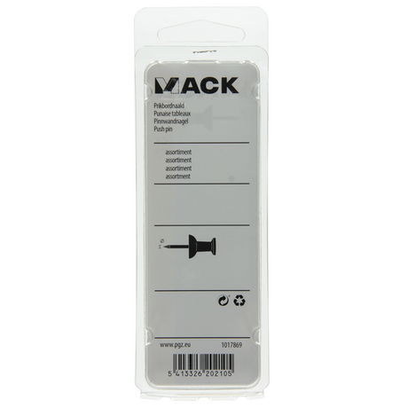 Mack 1017869 - prikbordnaald staal + kunststof 30 st | 5 stuks