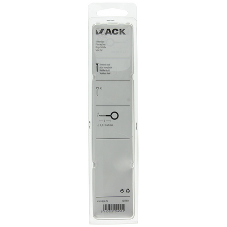 Mack 1019895 - schroefoog roestvrijstaal 1 st6,0x60 mm | 5 stuks