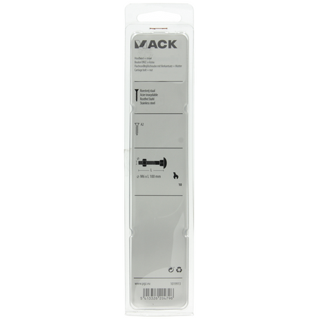 Mack 1019913 - houtbout + moer roestvrijstaal 2 st m6 x 100 mm | 5 stuks