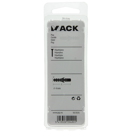 Mack 1017878 - plug polyethyleen 50 st 4 mm | 10 stuks