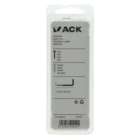 Mack 1018147 - schroefduim staal verzinkt 14 st 5,0 x 60 mm | 5 stuks