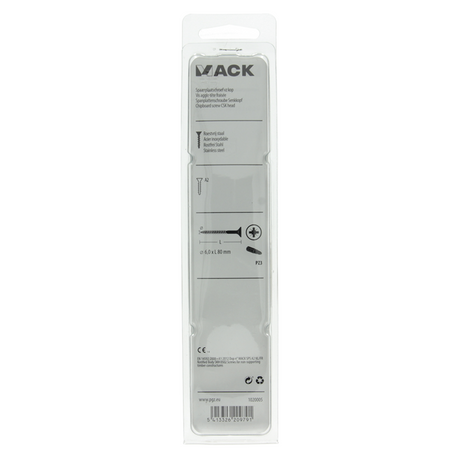 Mack 1020005 - spaanplaatschroef vz kop rvs 12 st 6,0 x 80 mm | 5 stuks