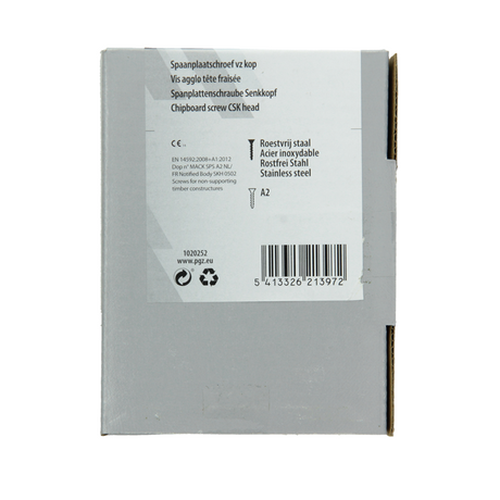 Mack 1020252 - spaanplaatschroef vz kop inox a2 50 st 6,0 x 100 mm | 2 stuks