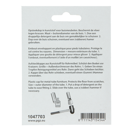 Mack 1047703 - opsteekdop kunststof zwart ø 19 mm 4 st pcs | 6 stuks