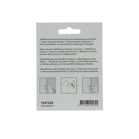 Mack 1047628 - deurstop zelfklevend wit ø 40 mm 2 st pcs | 6 stuks