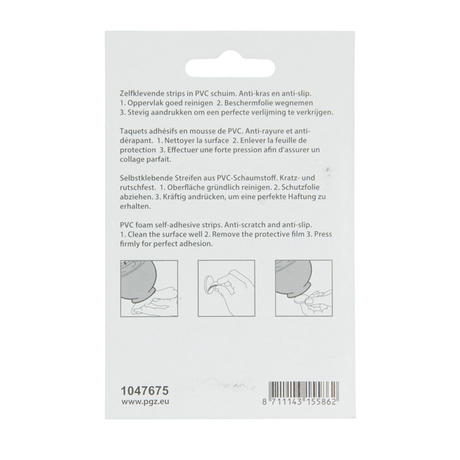 Mack 1047675 - schuimstrip zelfklevend zwart 15 x 15 mm 40 st pcs | 6 stuks
