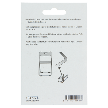 Mack 1047776 - buisdop kunststof zwart ø 25 mm 4 st pcs | 6 stuks