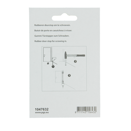Mack 1047632 - deurstop rubber + schroef grijs 30 x 35 mm 2 st pcs | 6 stuks