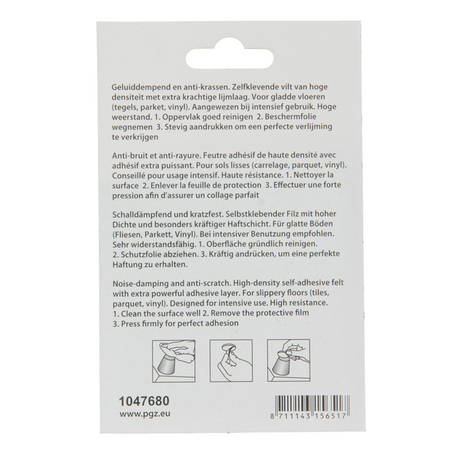 Mack 1047680 - viltpastille zelfklevend bruin ø 22 mm 12 st pcs | 12 stuks