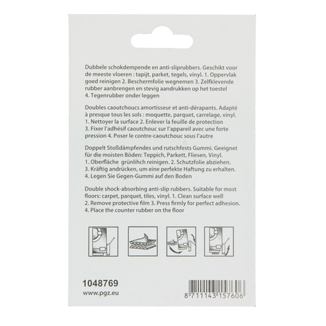 Mack 1048769 - schokdempend rubber zwart 35 x 70 mm 4 st pcs | 6 stuks
