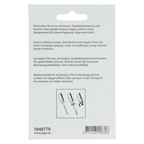 Mack 1048779 - versterkte vilt + schroef bruin ø 40 mm 4 st pcs | 6 stuks