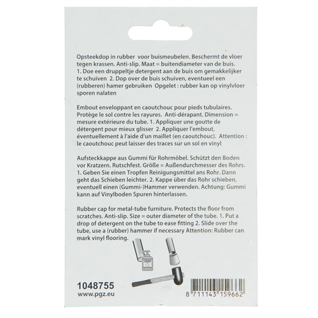 Mack 1048755 - opsteekdop rubber zwart ø 16 mm 4 st pcs | 6 stuks