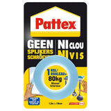 Pattex montagetape dubbelzijdig 80kg | voor binnen gebruik| 1.5m dubbel montage tape | dubbelzijdige plak-tape.