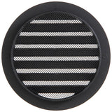 Renson 1061635 - inbouw rond schoepenr met gaas434r dia 160 ral 9005 zwart | 10 stuks