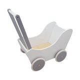 Playwood poppenwagen wit zilver