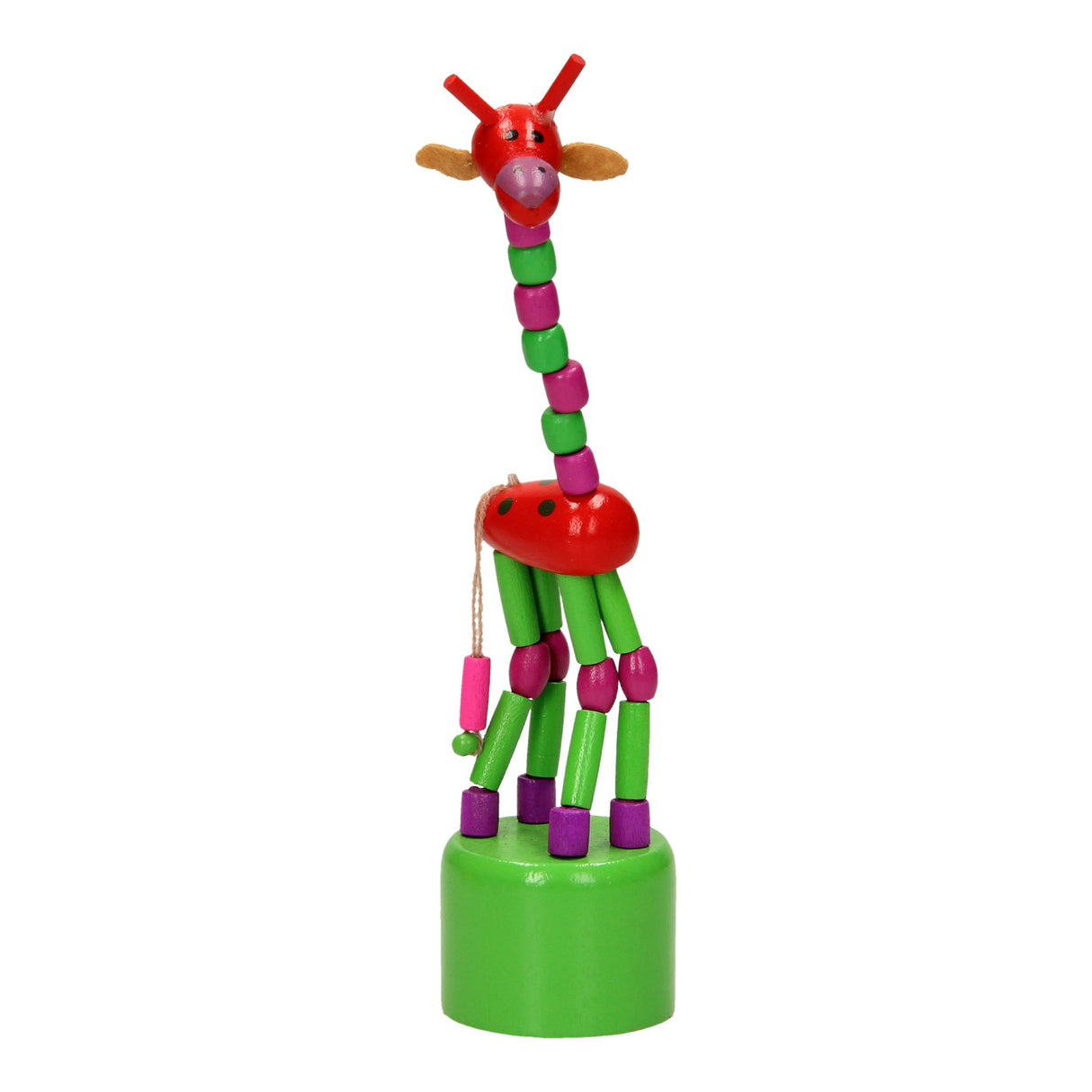 Playwood Houten Drukpop Giraffe Gekleurd