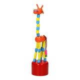 Playwood Houten Drukpop Giraffe Gekleurd