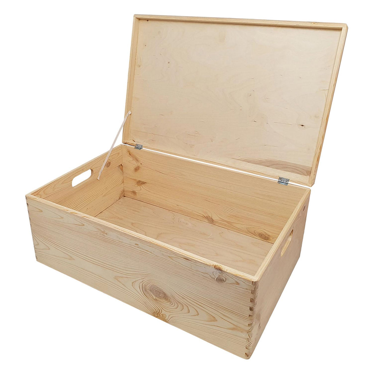 Small foot playwood houten opbergkist met klepdeksel