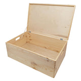Small foot playwood houten opbergkist met klepdeksel