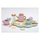 Playwood houten theeservies pastel, 17dlg.