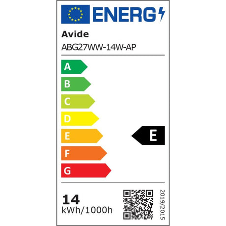 Avide led globe lamp 14w, e27 fitting 3000 kelvin warmwit 1521 lumen