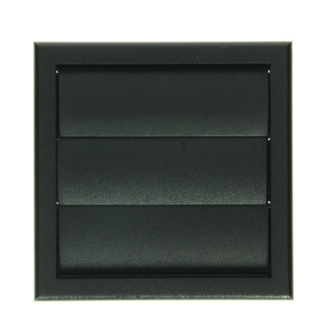 Renson 1069265 - opbouw dampkaprooster pvc 733 (154x154) str 9005 (zwart) | 2 stuks