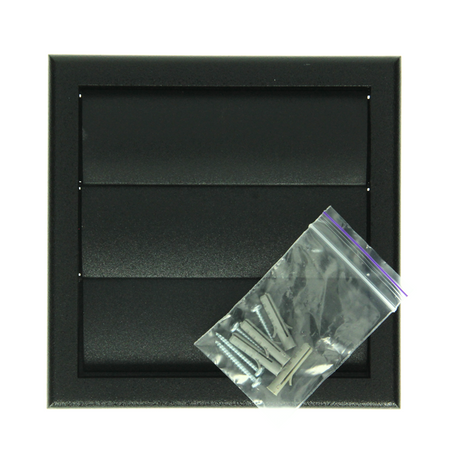 Renson 1069265 - opbouw dampkaprooster pvc 733 (154x154) str 9005 (zwart) | 2 stuks